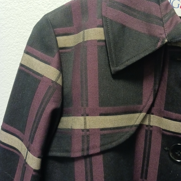 JG Hook Womens Jacket Overcoat Button Down With Belt Cotton Blend Size 6P Coats - Picture 6 of 9